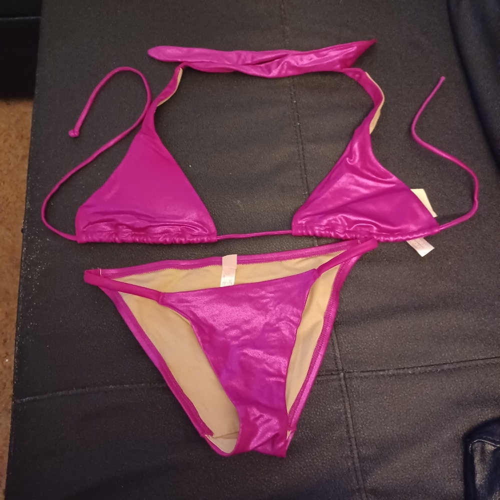 VICTORIA SECRET SHINY FUSCHIA BIKINI
